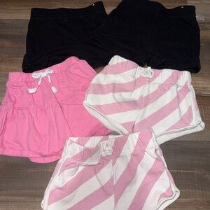 Cat & Jack Pink, Black, and Striped Shorts Set